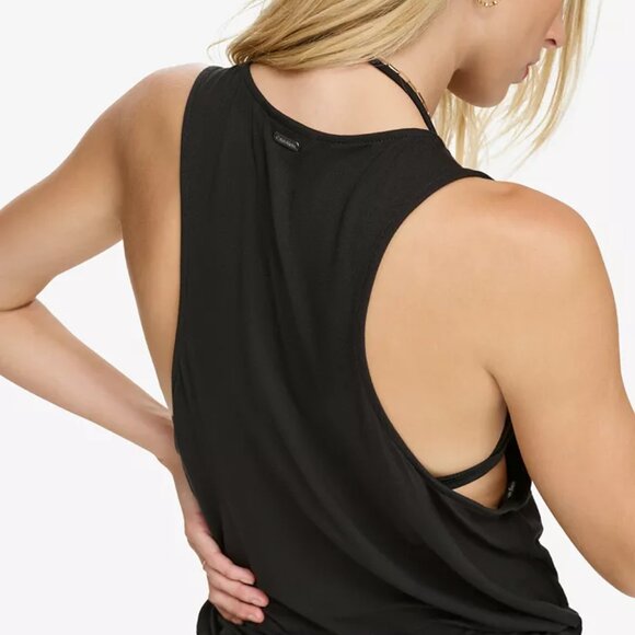 NWT Calvin Klein Women's Surplice Racer-Back Tunic Swim Coverup Sz S/M $50 8B617 - Picture 4 of 4